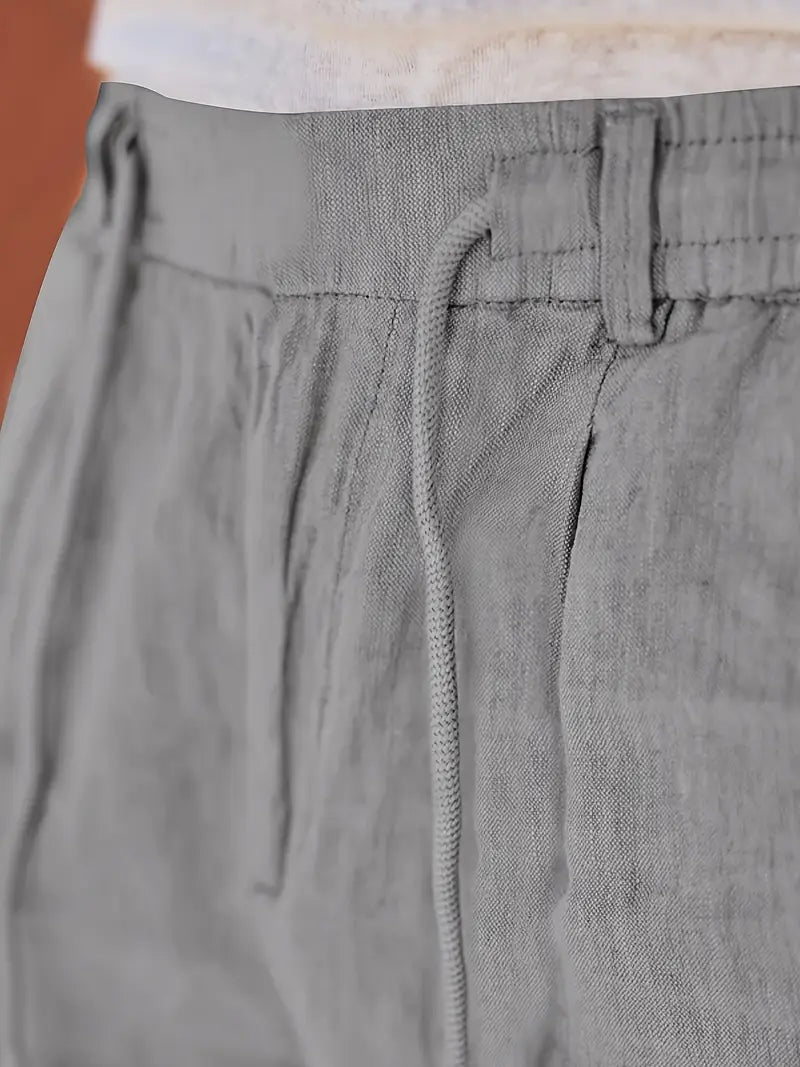 Daniel | Pantalones Largos De Lino Con Cordón