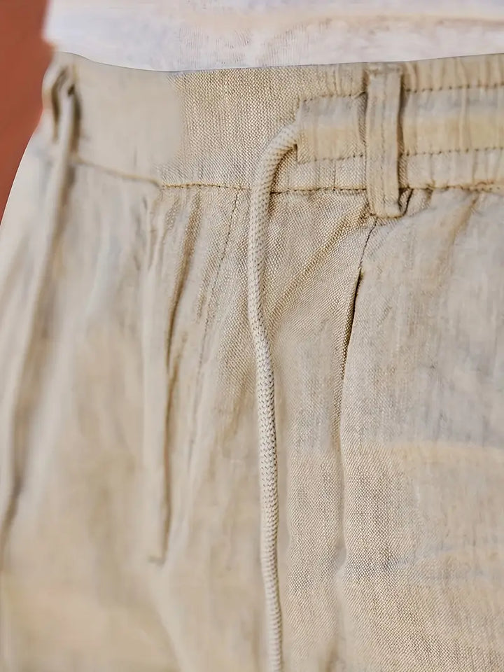 Daniel | Pantalones Largos De Lino Con Cordón