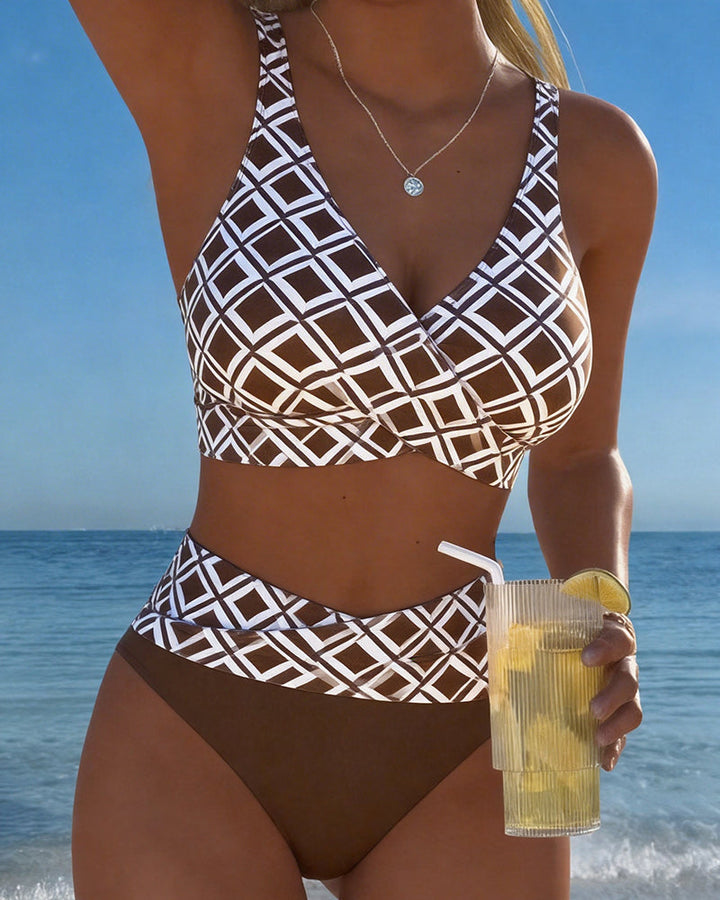 Adriana | Bikini de Dos Piezas con Estampado Geométrico