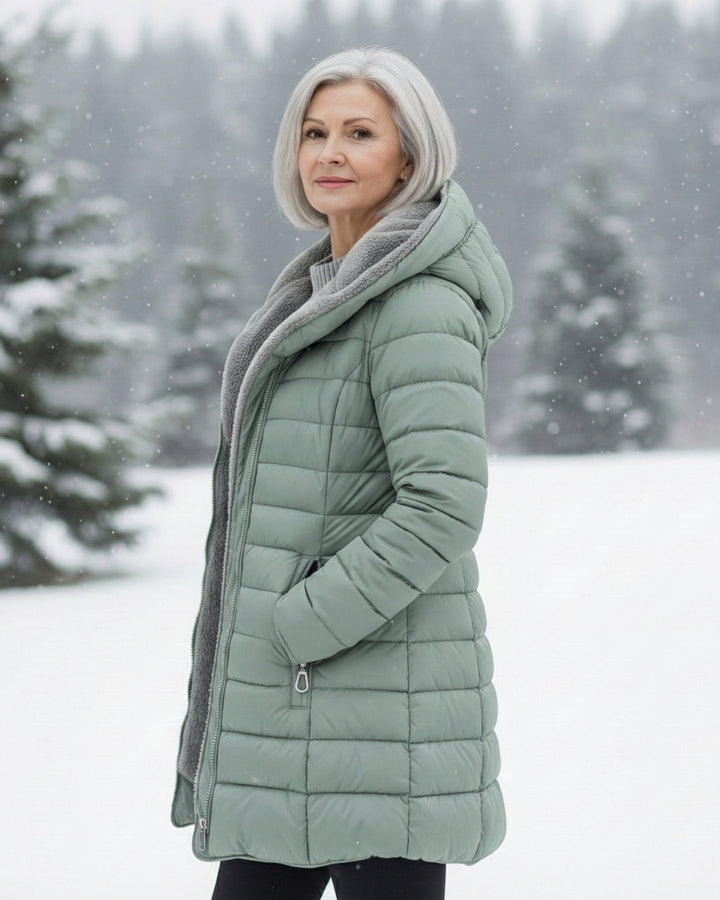 Serafina | Plumífero Elegante con Forro Polar y Corte A-Line