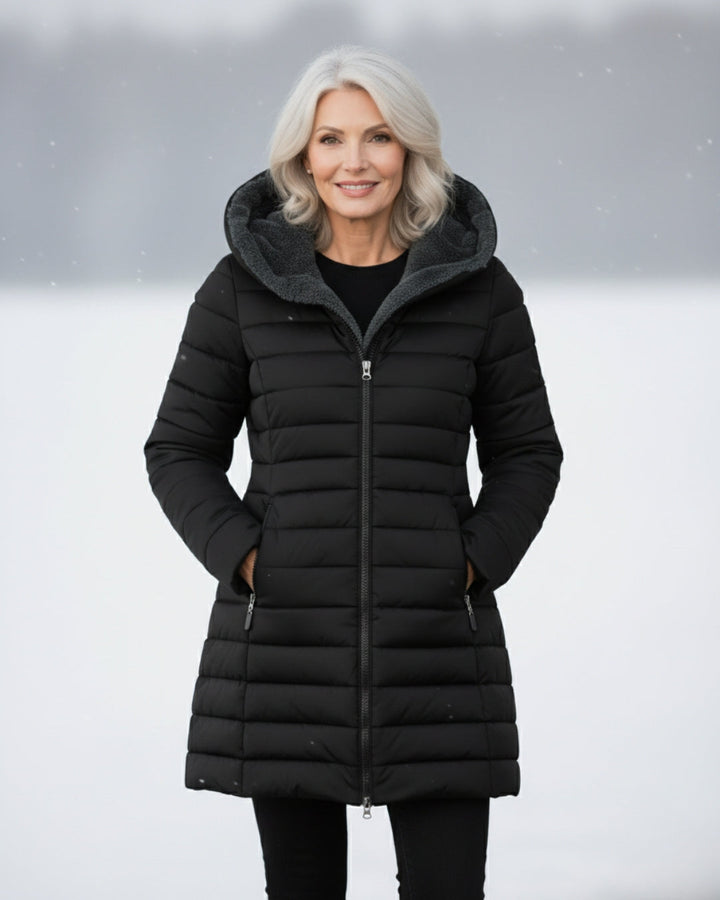 Serafina | Plumífero Elegante con Forro Polar y Corte A-Line
