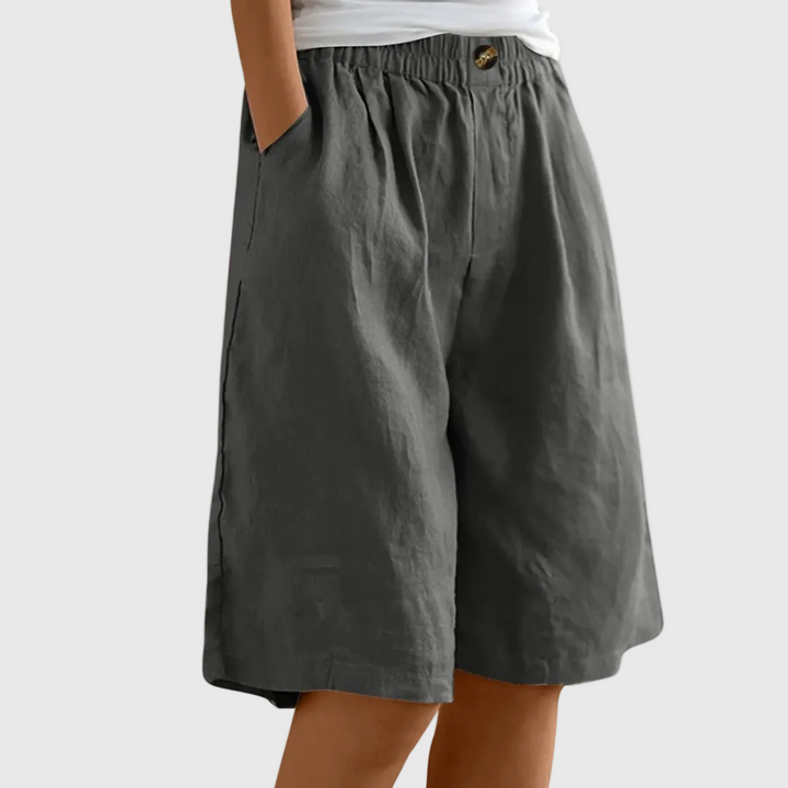 Ana | Pantalones Cortos Amplios con Cintura Elástica
