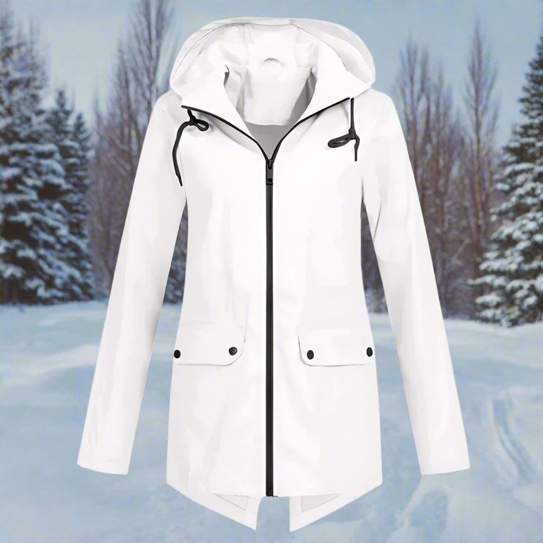 Viviana | Chaqueta Impermeable con Capucha y Cremallera