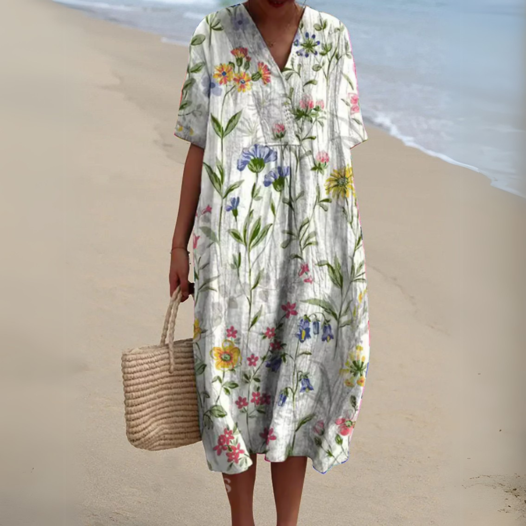 Blanco verde floral / 3XL