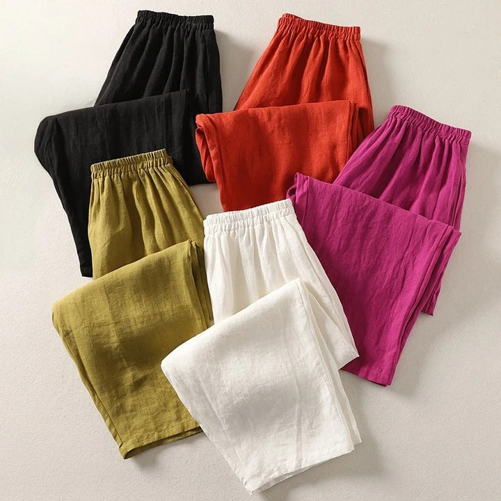Celia | Pantalón fluido de algodón y lino