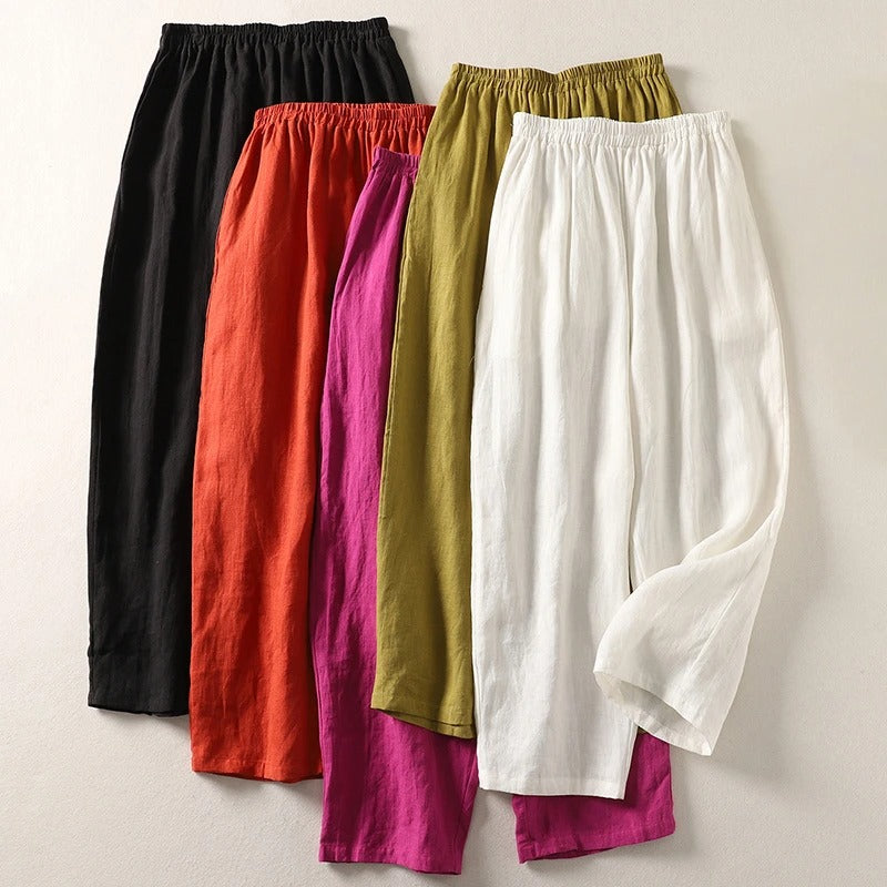 Celia | Pantalón fluido de algodón y lino