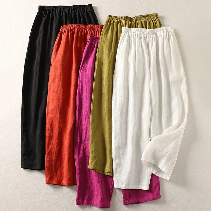 Celia | Pantalón fluido de algodón y lino