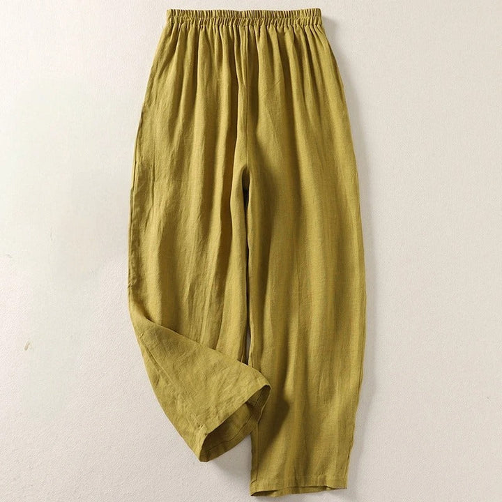 Celia | Pantalón fluido de algodón y lino