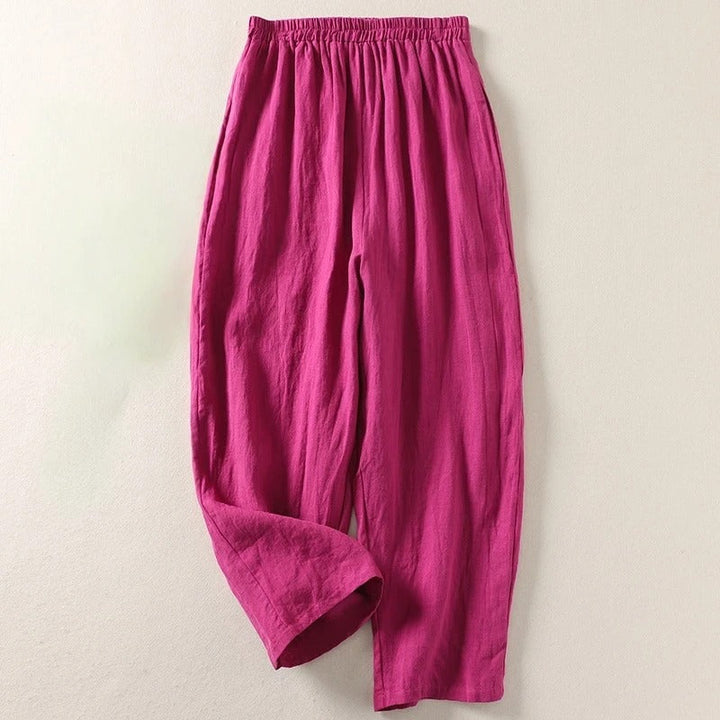 Celia | Pantalón fluido de algodón y lino