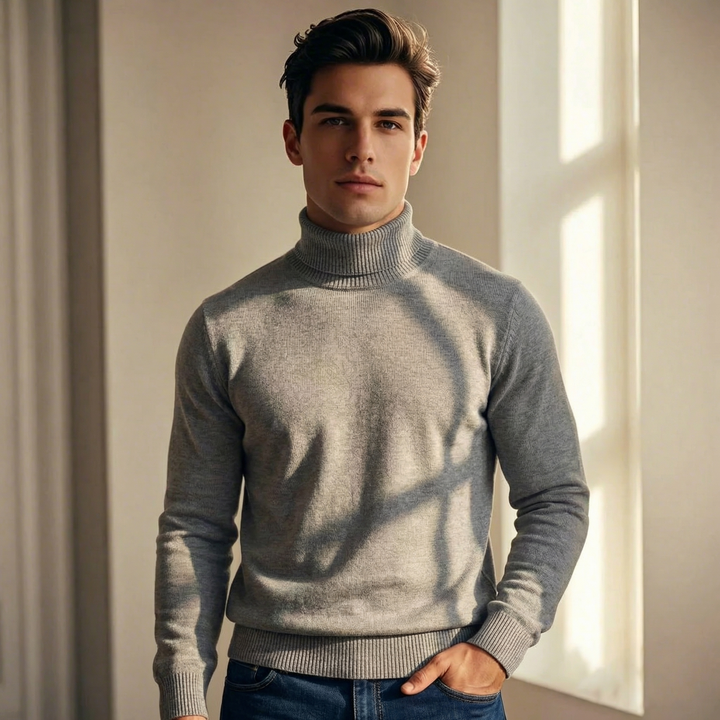 Hermenegildo | Jersey de Cuello Alto de Merino de Hombre Transpirable