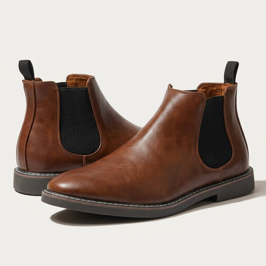 Remigio | Botines Chelsea de Hombre de Aspecto Piel Suave