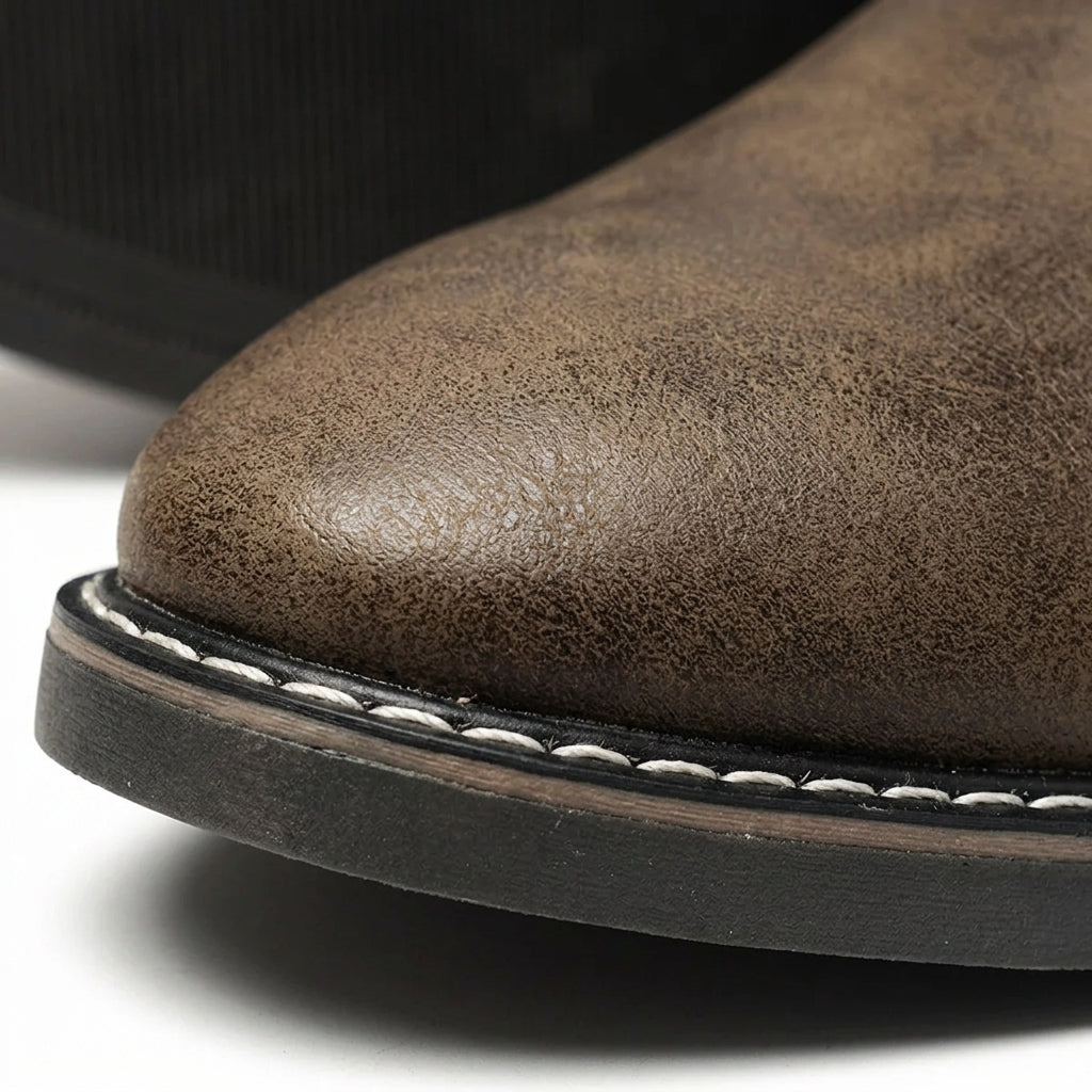 Remigio | Botines Chelsea de Hombre de Aspecto Piel Suave
