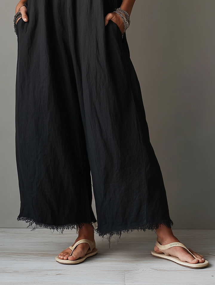 Lucía | Mono minimalista de lino para mujer