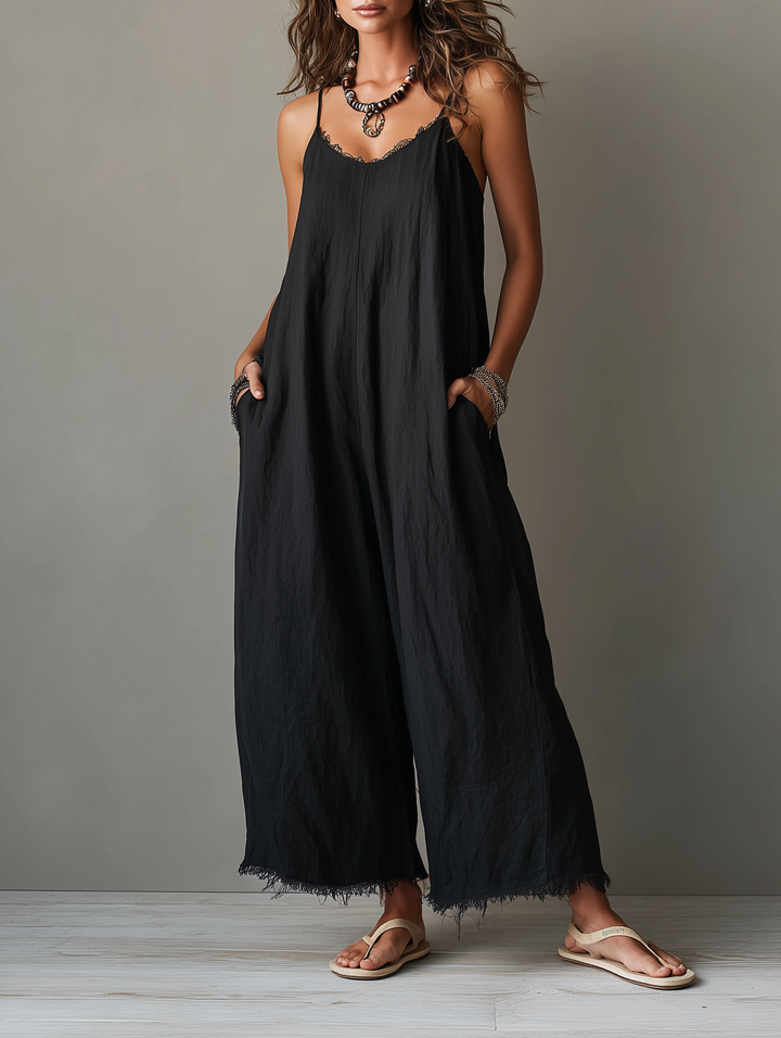 Lucía | Mono minimalista de lino para mujer