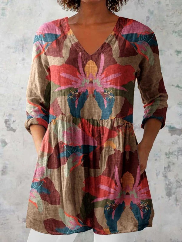Harmony | Camisa de Cuello V Largo Vintage