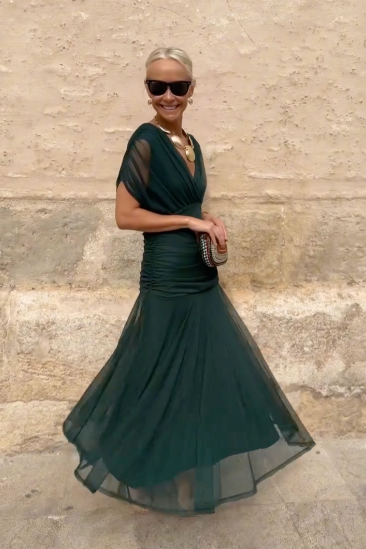 Rebeca | Vestido Maxi de Fiesta Elegante con Escote en V