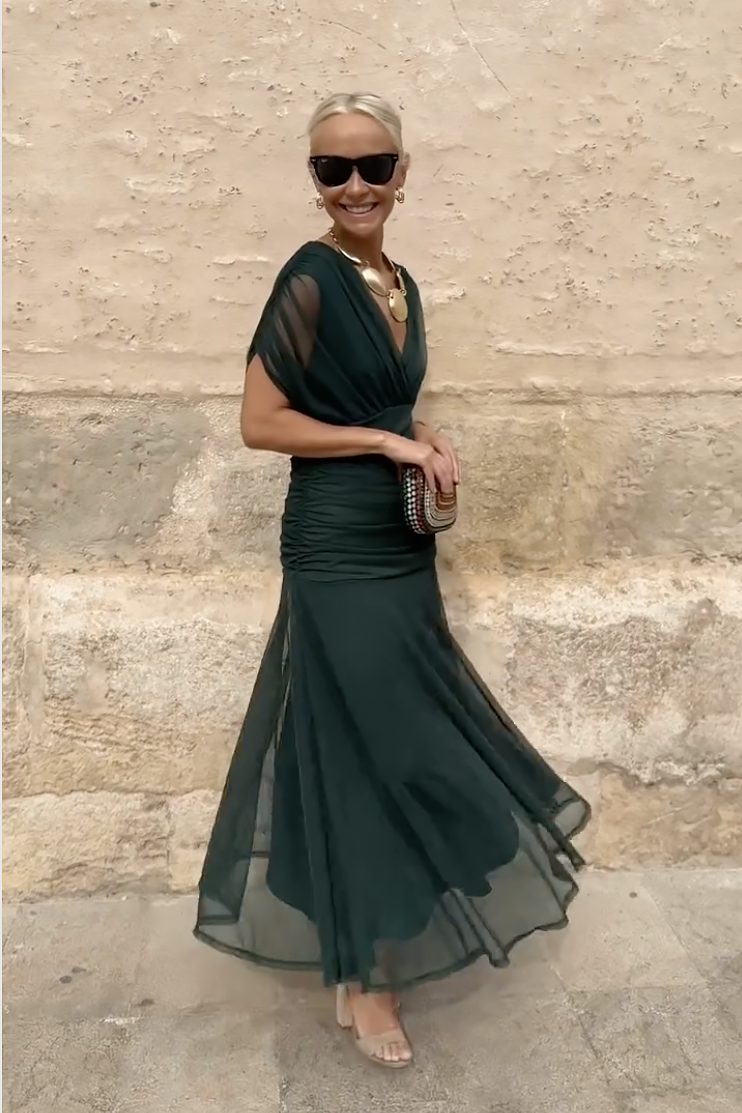 Rebeca | Vestido Maxi de Fiesta Elegante con Escote en V