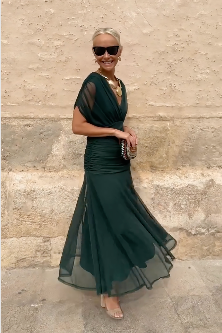 Rebeca | Vestido Maxi de Fiesta Elegante con Escote en V