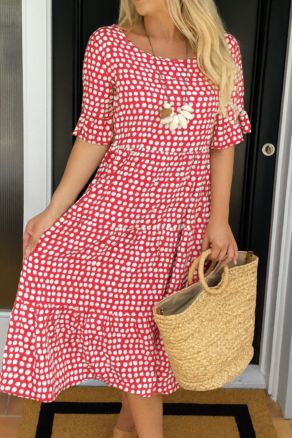 Beatriz | Vestido midi fluido elegante natural
