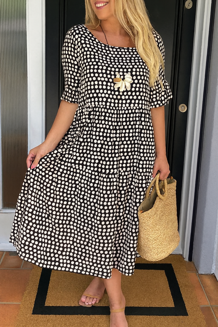 Beatriz | Vestido midi fluido elegante natural