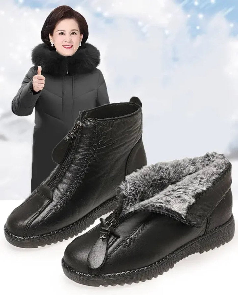 Olegaria | Botines de Mujer de Aspecto Piel Forrados de Borrego
