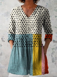 Elowen | Camisa de Cuello V Largo Vintage
