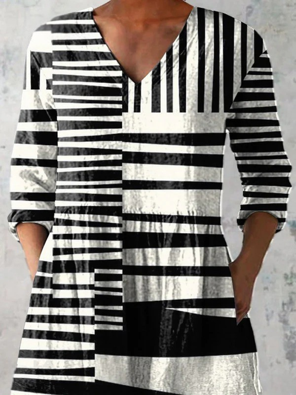 Capri | Camisa de Cuello V Largo Vintage