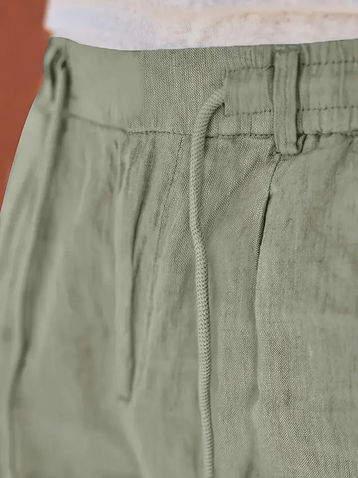 Daniel | Pantalones Largos De Lino Con Cordón