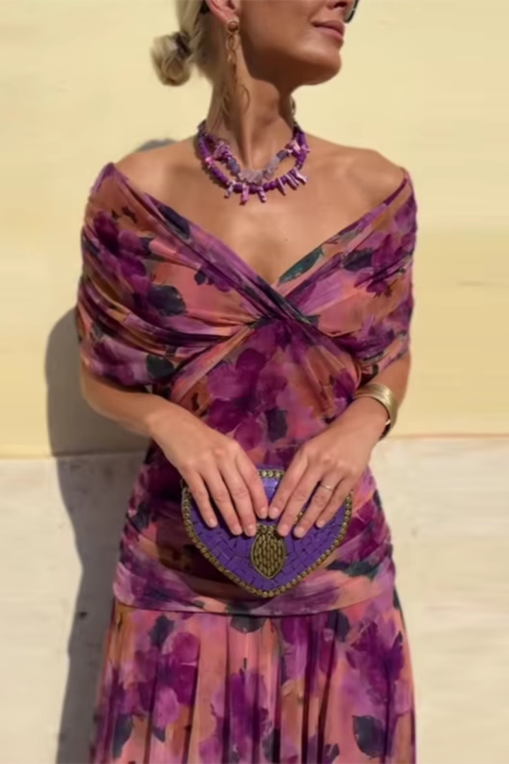 Rebeca | Vestido Maxi de Fiesta Elegante con Escote en V