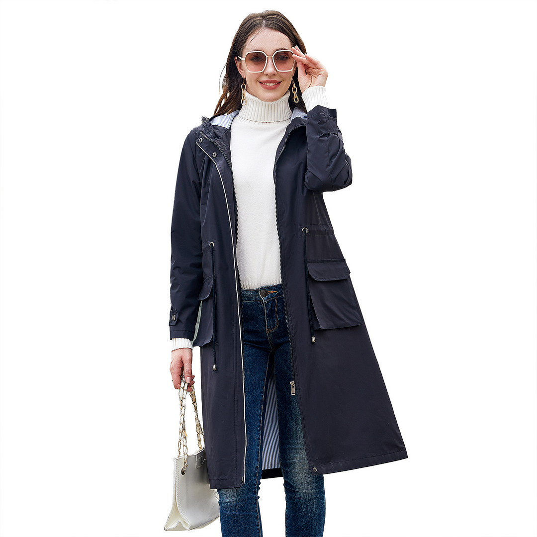 Betania | Gabardina Impermeable de Mujer de Corte Clásico
