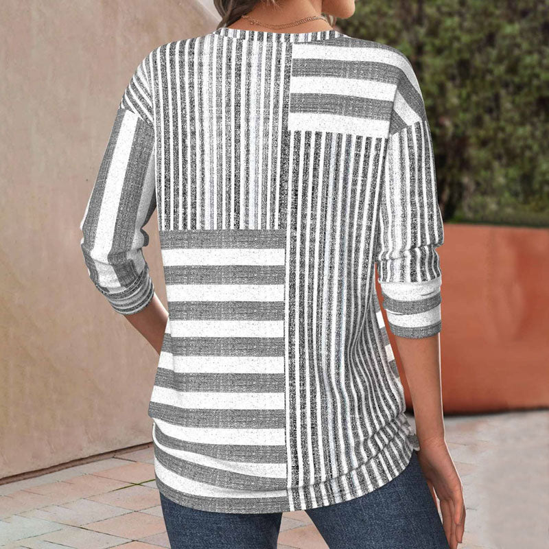 Camiseta Casual Rayada