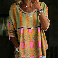 Natalia | Blusa vintage casual estampada
