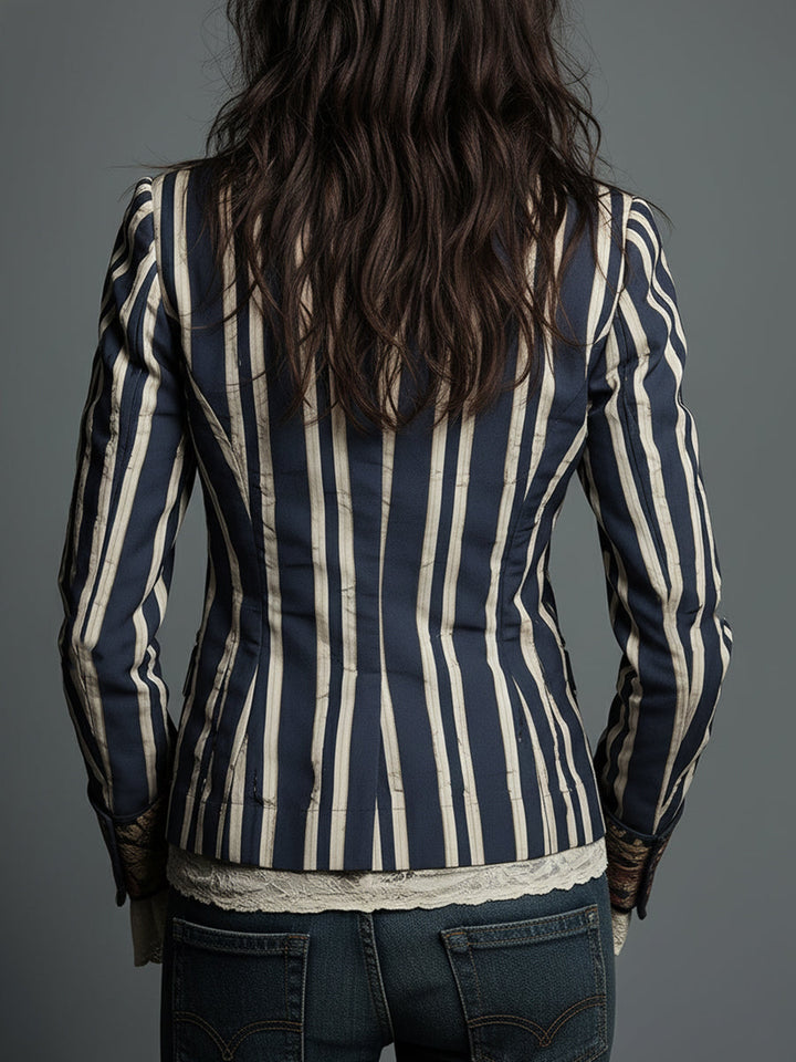 Laura | Blazer a Rayas Bohemio