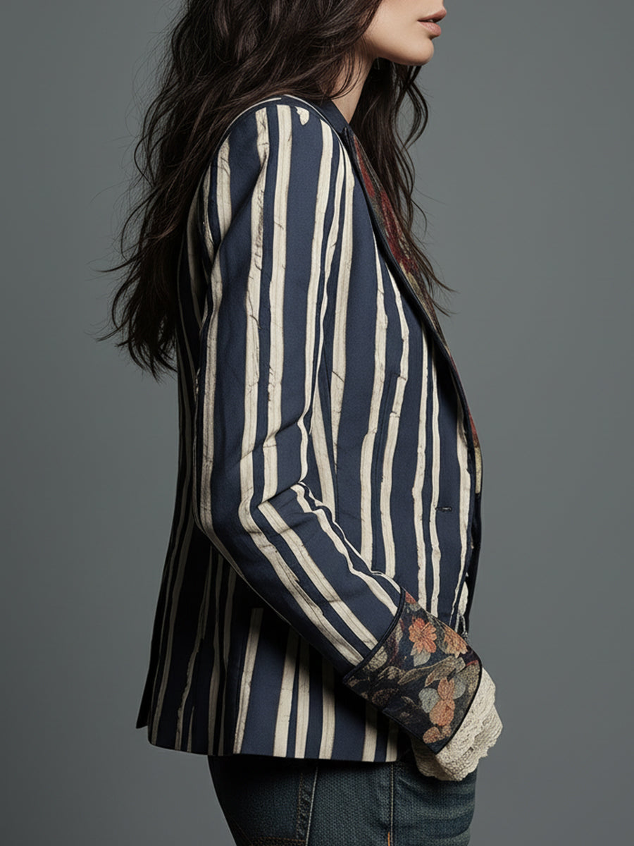 Laura | Blazer a Rayas Bohemio