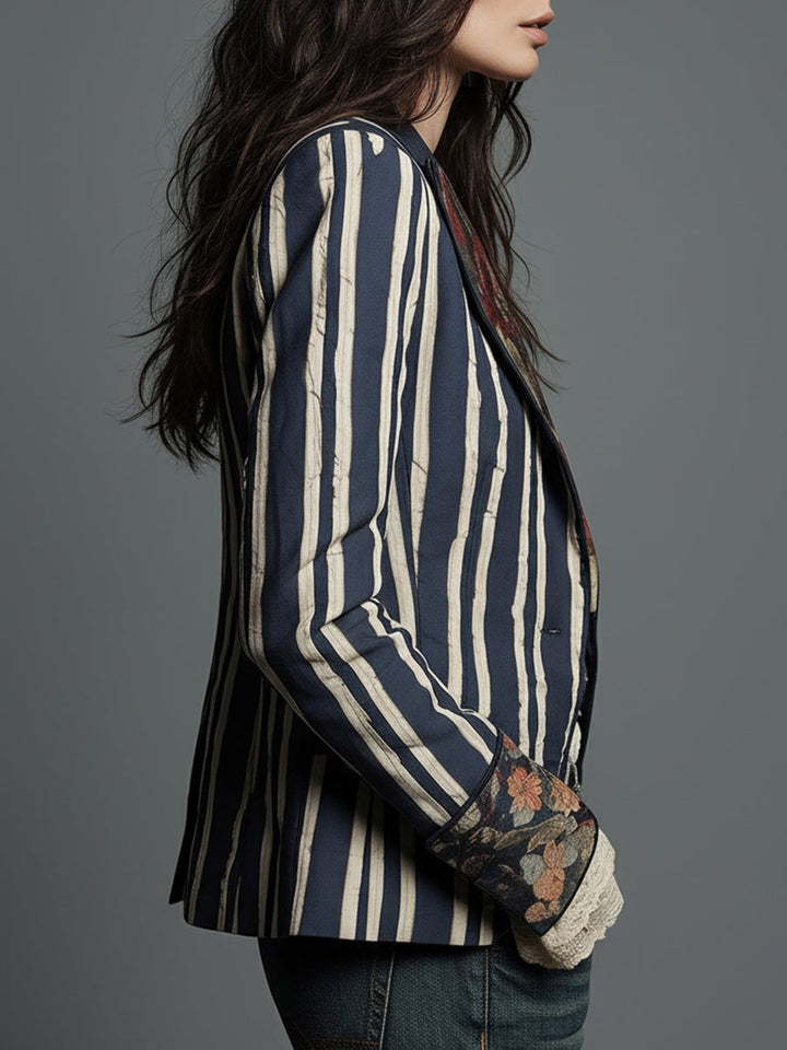 Laura | Blazer a Rayas Bohemio