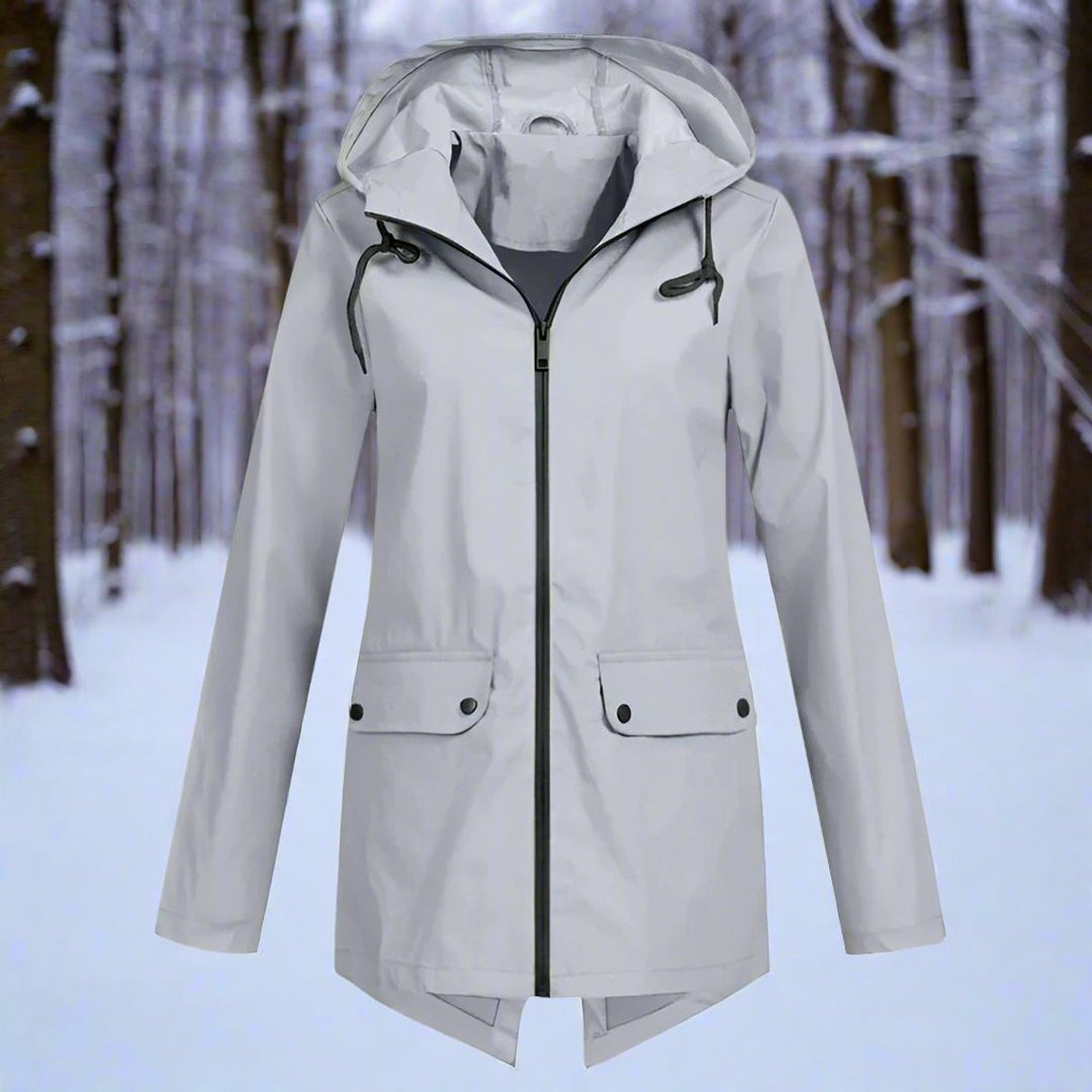 Viviana | Chaqueta Impermeable con Capucha y Cremallera