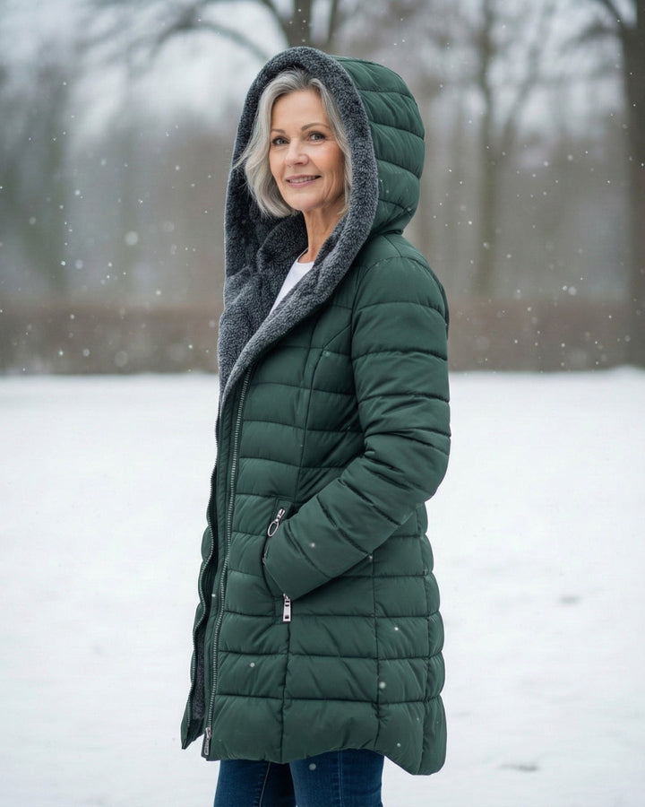 Serafina | Plumífero Elegante con Forro Polar y Corte A-Line