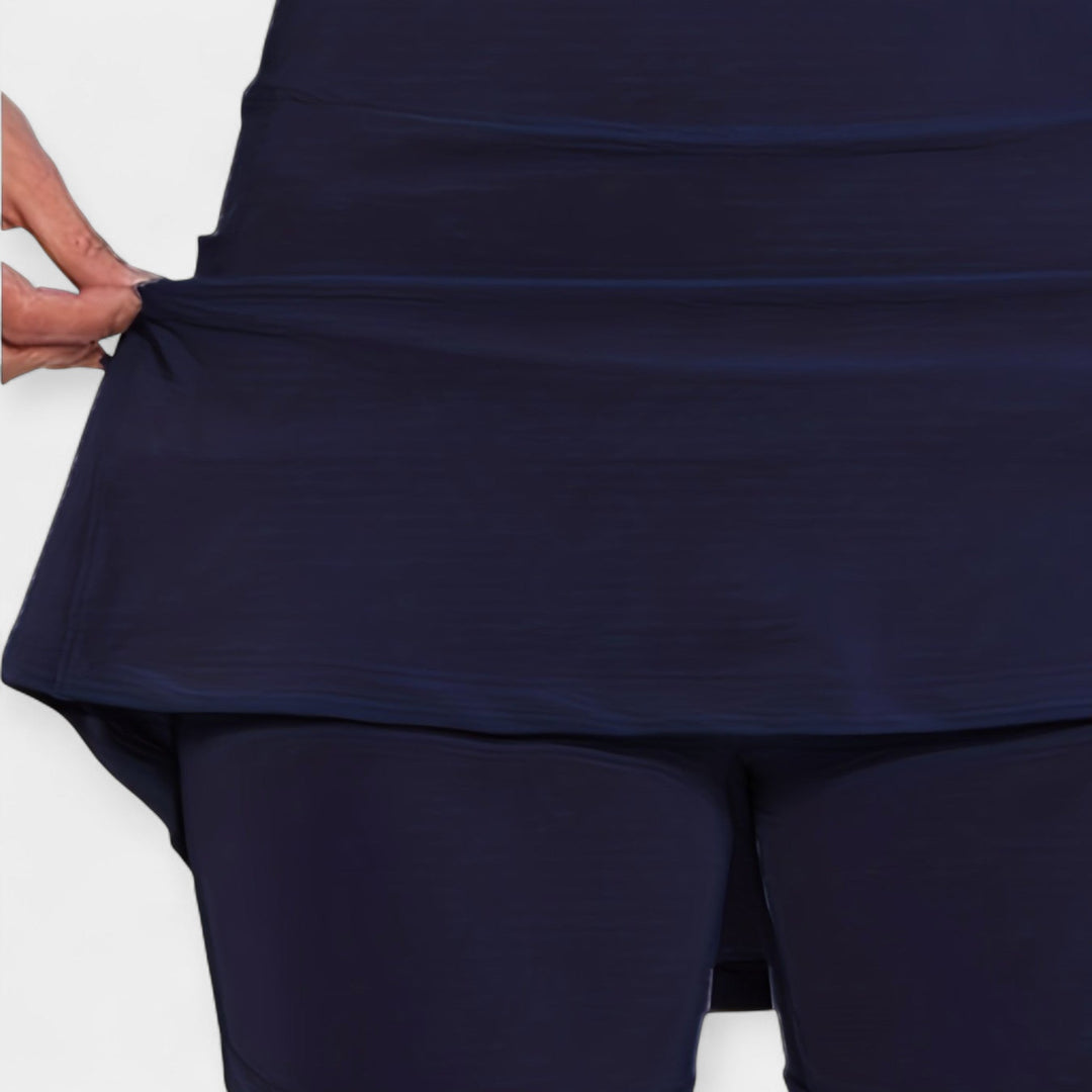 Pantalones cortos de cintura alta con falda