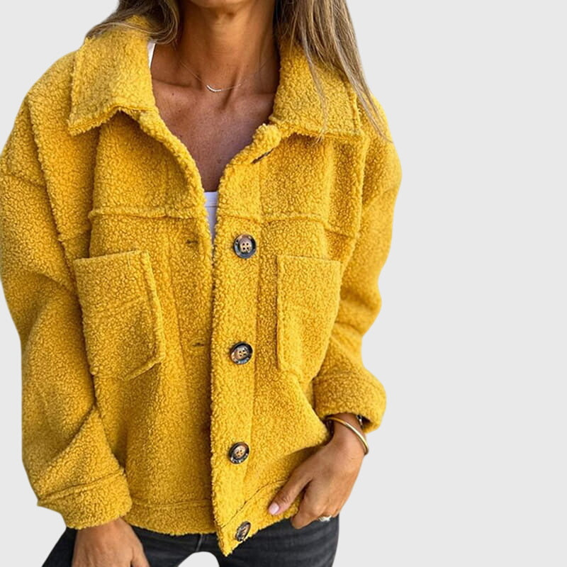 Perla | Chaqueta Relajada de Mujer con Cuello en V