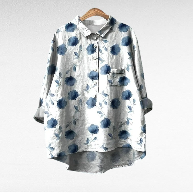 Camille | Elegante Blusa de Verano de Lino