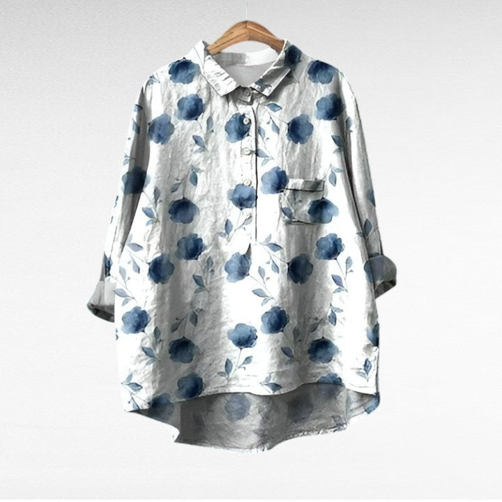 Camille | Elegante Blusa de Verano de Lino