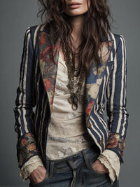 Laura | Blazer a Rayas Bohemio