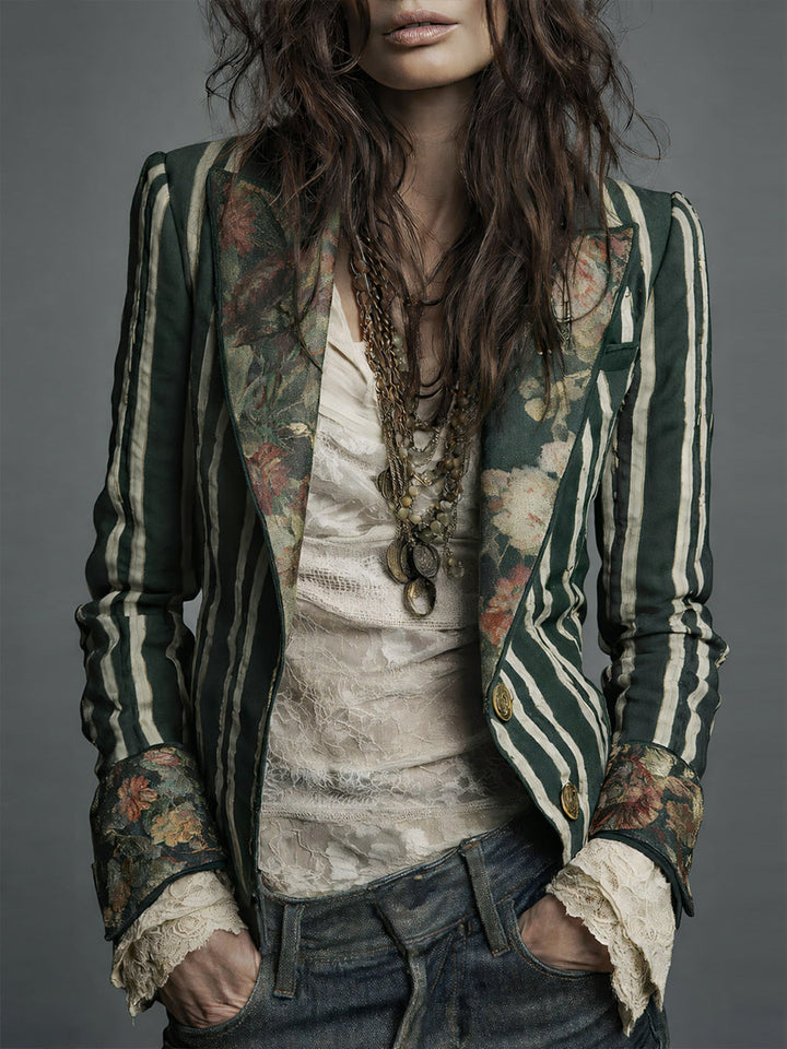 Laura | Blazer a Rayas Bohemio