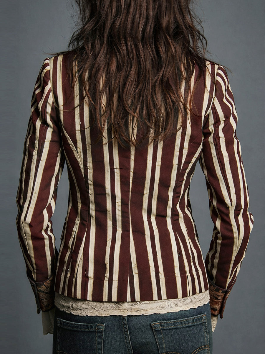 Laura | Blazer a Rayas Bohemio