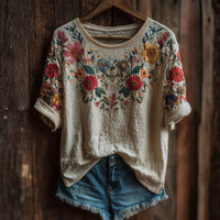 Sara | Camiseta vintage con estampado floral