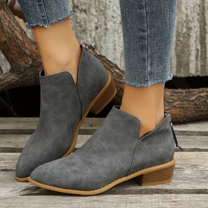 Lucrecia | Botines de Mujer sin Cordones con Tacón Bajo