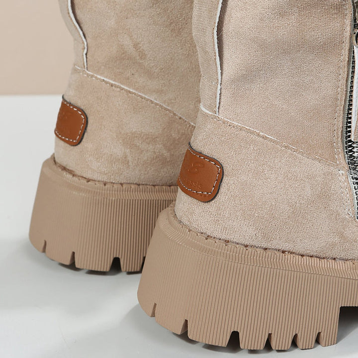 Maximina | Botines de Invierno de Ante sin Cordones Forrados