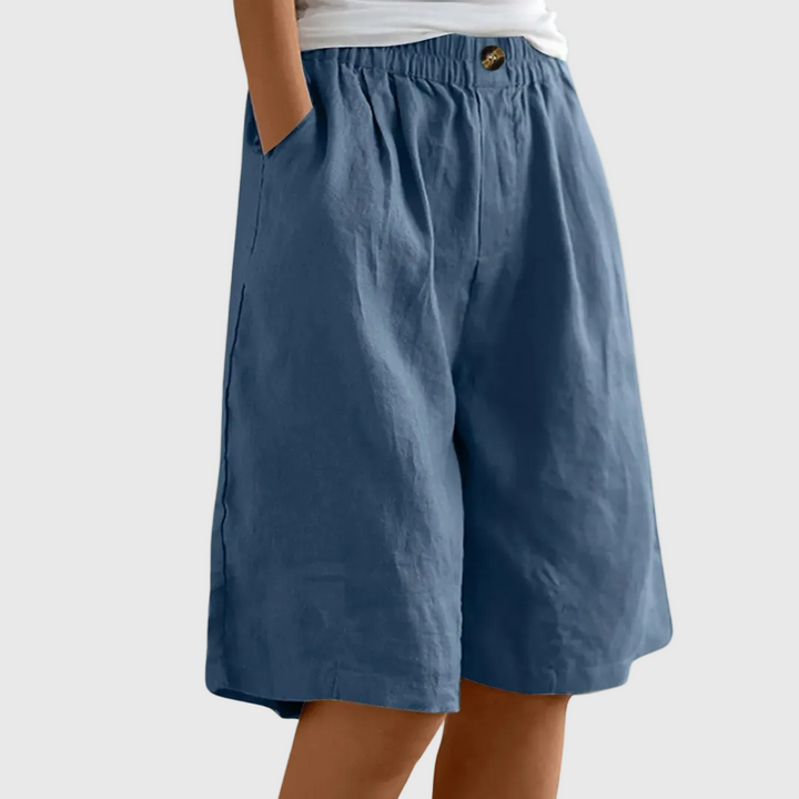 Ana | Pantalones Cortos Amplios con Cintura Elástica