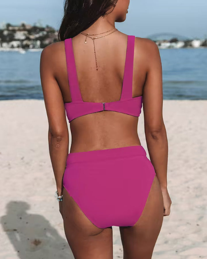 Macarena | Traje de baño de talle alto en color sólido