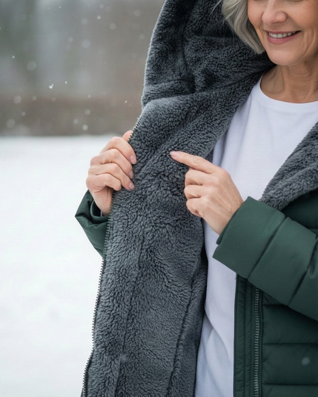 Serafina | Plumífero Elegante con Forro Polar y Corte A-Line